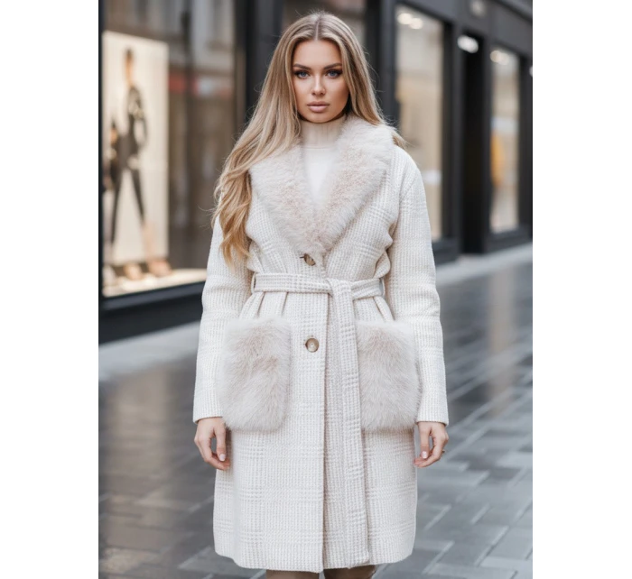 Dámský kožich béžový FashionStreet TY5278z