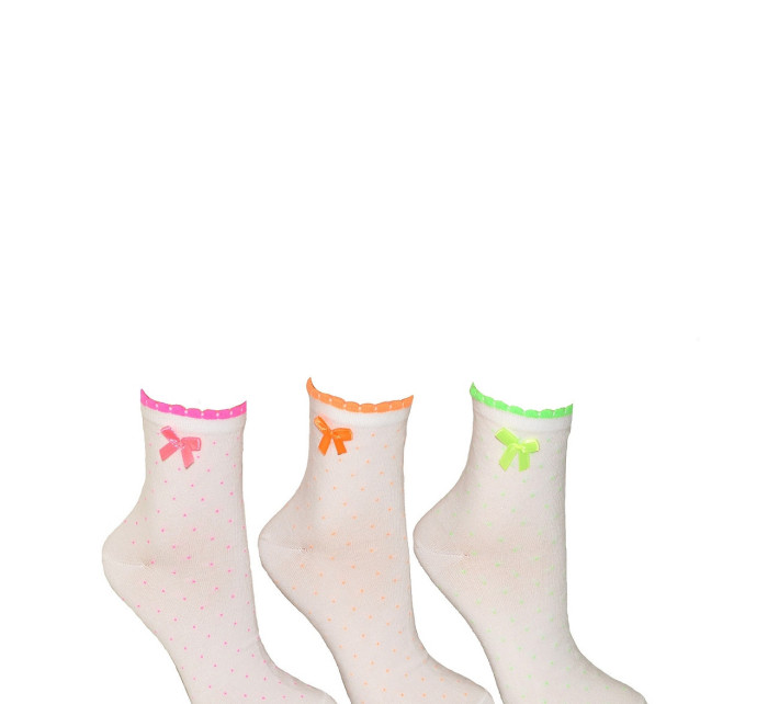 Dámské ponožky Milena 0842 puntíkované s mašlí 37-41