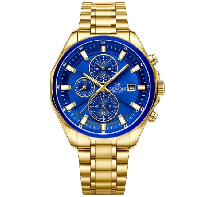 Pánské hodinky Giewont Chronograph Sapphire Gold Blue GW7290-B6 Pánské hodinky Giewont Chronograph Sapphire Gold Blue GW7290-B6