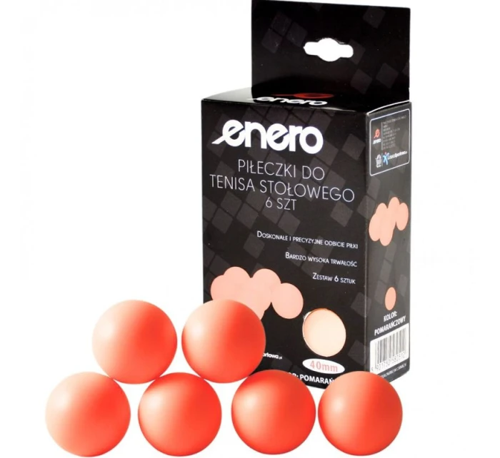 MÍČKY NA STOLNÍ TENIS ENERO 6 KS ORANŽOVÉ MÍČKY NA STOLNÍ TENIS ENERO 6 KS ORANŽOVÉ