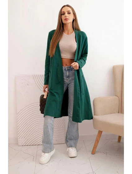 Dámská bavlněná halenka s dlouhým rukávem zelená