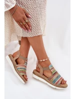 Dámské Sandály S Pletením Multikolor model 21698606 - EVENTO