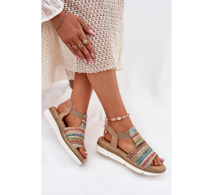 Dámské Sandály S Pletením Multikolor model 21698606 - EVENTO