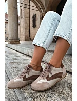 Dámské kožené semišové barefoot tenisky Zazoo N1400 béžové Dámské kožené semišové barefoot tenisky Zazoo N1400 béžové