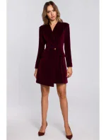 Sametové šaty vínové model 18003082 - Moe