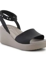 Dámské sandály Brooklyn s kotníkovým páskem 209406-07H černé - Crocs