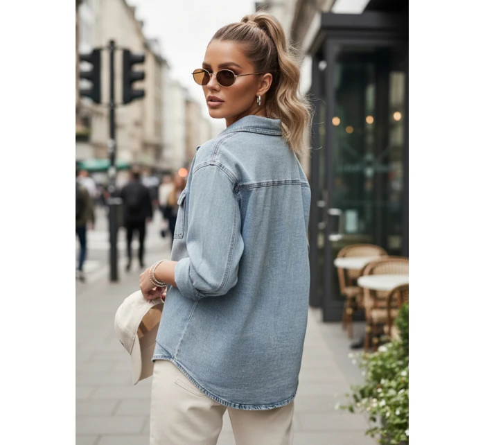 Dámská džínová košile oversize modrá Dstreet model 21985421 - FashionStreet