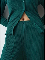 Versatile Rib Straight Trousers - Green - TRIUMPH Green - TRIUMPH