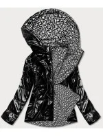 Černo/bílá oboustranná dámská bunda (W588BIG) Černo/bílá oboustranná dámská bunda (W588BIG)