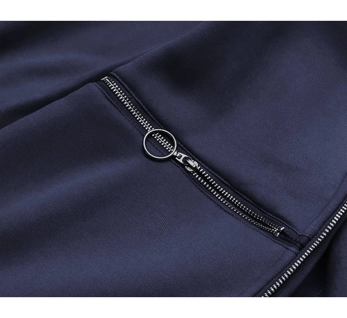 Tmavě modrá vypasovaná dámská mikina model 21292029 - LHD