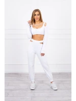 Sada s halenkou top bílá