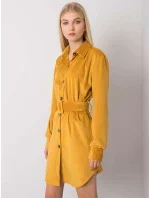 Šaty DHJ SK 10333.12P tmavě žlutá