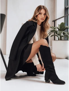 Dámské semišové černé boty FashionStreet ZY1316