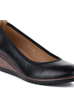 Černé dámské polobotky s podpatkem Vinceza 58628