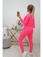 Sada s oversize halenkou růžová neonová Sada s oversize halenkou růžová neonová