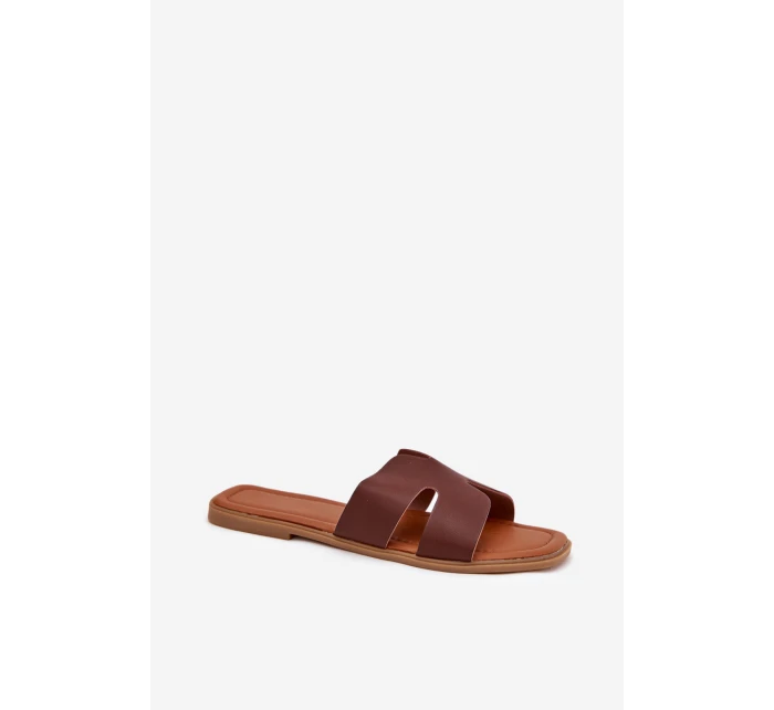 Dámské Plné Sandály S Tmavě Hnědé model 21704396 - Boto Dámské Plné Sandály S Tmavě Hnědé model 21704396 - Boto