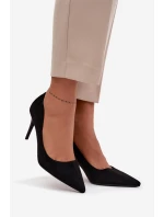 Dámské lodičky z eko semiše Černé model 21711431 - Boto