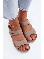 Dámské sandály s pásky  Zlaté model 22200735 - Inblu