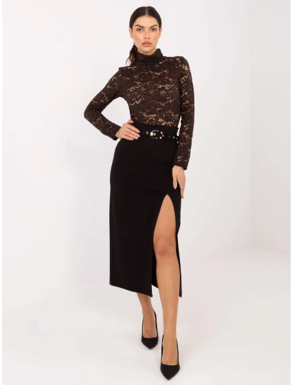 Spódnica IT SD model 21789021 czarny - FPrice Spódnica IT SD model 21789021 czarny - FPrice