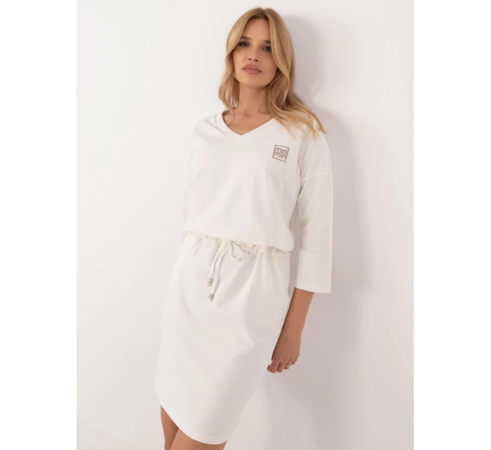 Sukienka RV SK A model 21798053 ecru - FPrice Sukienka RV SK A model 21798053 ecru - FPrice