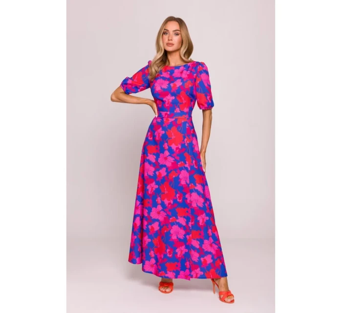 M858 Maxi šaty s otevřenými zády - model 2