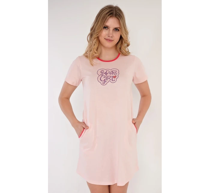 Dámské domácí šaty s krátkým rukávem Super girl