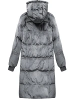Šedá dámská zimní bunda s kapucí model 21773179 - Libland
