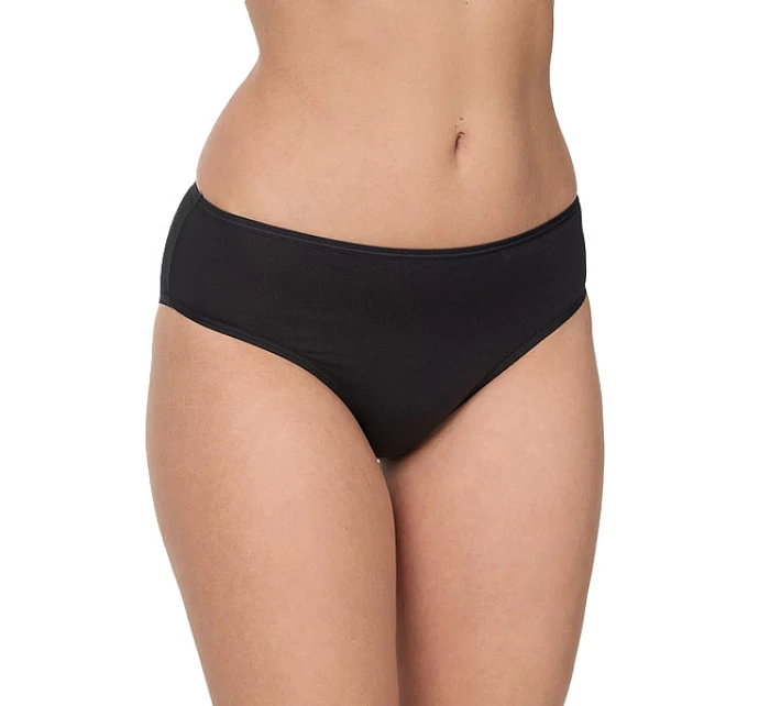 Dámské kalhotky vysokého střihu 2 ks NUR DIE COTTON MIDISLIP 2x - NUR DIE - černá