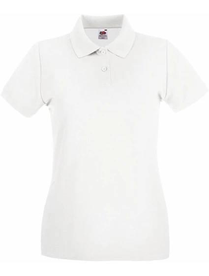 Fruit of the Loom Lady-Fit Premium Polo Dámské piqué polo 16.3030 white Fruit of the Loom Lady-Fit Premium Polo Dámské piqué polo 16.3030 white