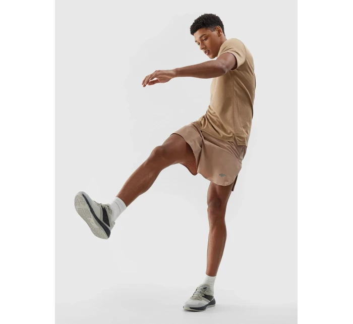 Pánské sportovní rychleschnoucí šortky 4F - béžové