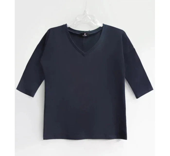 Hladká dámská halenka s výstřihem ve tvaru písmene "V" Hladká dámská halenka s výstřihem ve tvaru písmene "V"