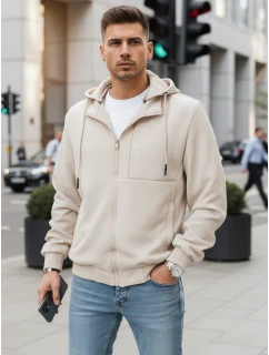 Pánská přechodná bunda s kapucí béžová FashionStreet TX5030