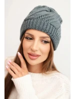 Dámská zimní čepice z vlny model 21750360 grafitová - K-Fashion Dámská zimní čepice z vlny model 21750360 grafitová - K-Fashion