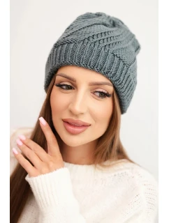 Dámská zimní čepice z vlny model 21750360 grafitová - K-Fashion