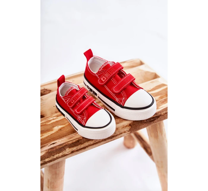 Dětské látkové tenisky se suchým zipem BIG STAR KK374076 Červená Dětské látkové tenisky se suchým zipem BIG STAR KK374076 Červená