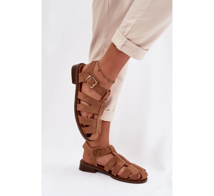 Dámské sandály s Zlatým přezkou Camel model 21937607 - Boto