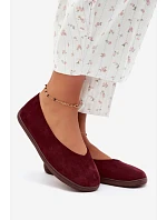 Dámské baleríny barefoot bordové Hollin Dámské baleríny barefoot bordové Hollin
