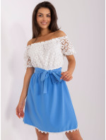 Sukienka LK SK 506319.34P biało niebieski