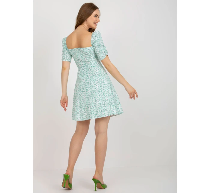 LK SK 509002 šaty.03P bílá zelená