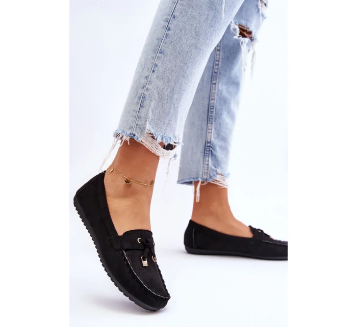 Klasické semišové mokasíny Černá Good Time Klasické semišové mokasíny Černá Good Time