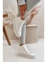 Dámské Zateplené Tenisky Z Eko Kůže Big Star Bílé Dámské Zateplené Tenisky Z Eko Kůže Big Star Bílé