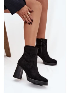 Dámské botky na sloupku – černé Pavinne