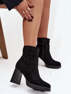 Dámské botky na sloupku – černé Pavinne
