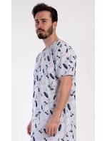 Pánská noční košile s krátkým rukávem Surfing
