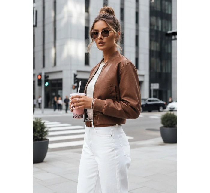 Dámská kožená bunda SANTOL camel FashionStreet TY4341