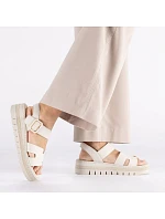 Béžové dámské sandály na platformě model 22097433 - Rieker