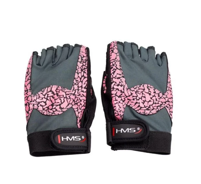 Gymnastické rukavice Pink/Gray W HMS RST03 r.S dámské