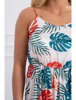 Šaty s motivem listů ecru Šaty s motivem listů ecru