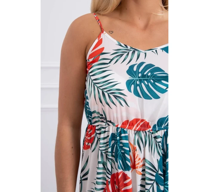 Šaty s motivem listů ecru Šaty s motivem listů ecru