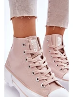 Vysoký Látkové tenisky na platformě Big Star LL274157 Nude